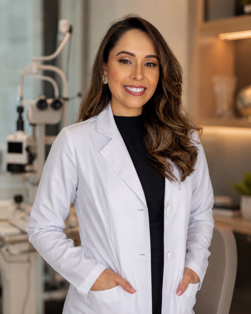 Retrato da Dra. Bárbara Oliveira, médica oftalmologista em Recife